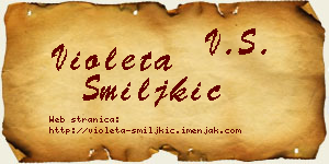 Violeta Smiljkić vizit kartica
